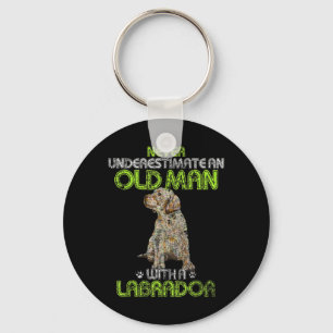 Chaveiro Mens Nunca Subestime um velho com um Motorho