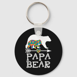 Chaveiro Mens Papa Urso Autismo Homens Pai Autismo Autismo