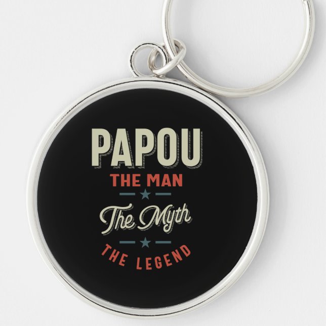 Chaveiro Mens Papou Shirt Gift: O Homem O Mito A Lenda (Frente)
