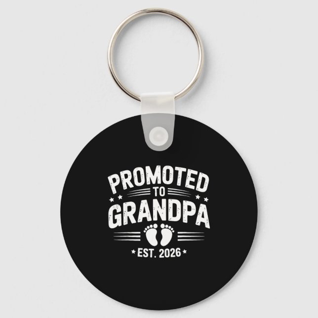 Chaveiro Mens Promoted To Grandpa Est 2026 New Grandpa Preg (Frente)