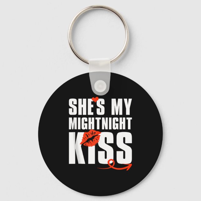 Chaveiro Mens She's My Midnight Kiss Happy New Year Matchin (Frente)