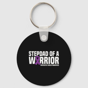 Chaveiro Mens Stepdad De Um Câncer de pâncreas Guerreiro Aw