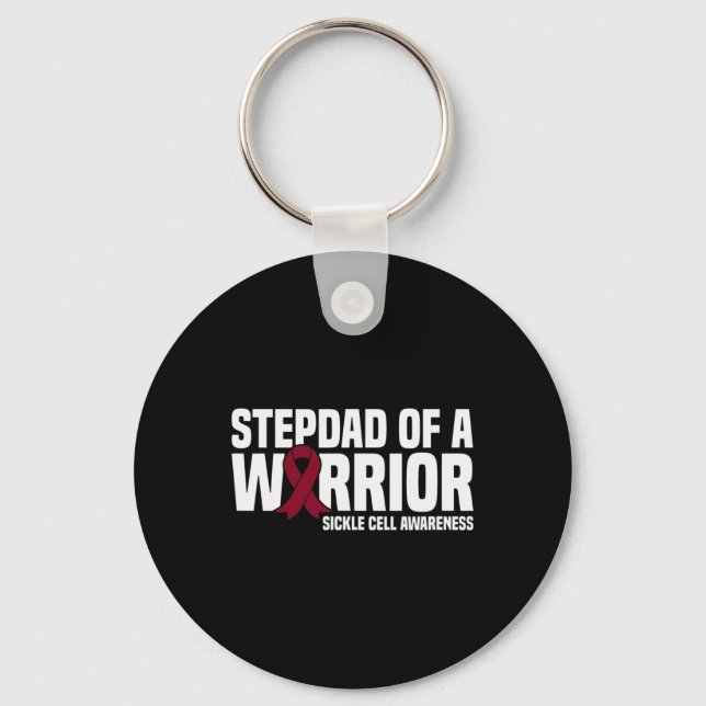 Chaveiro Mens Stepdad de um Guerreiro Célula Falsiforme (Frente)