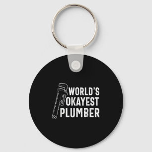 Chaveiro Mens Worlds Okayest Plumber Funny Plumber Cotação