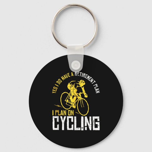 Chaveiro Mens Yes I Have A Retirement Plan Cycling - Funny  (Frente)