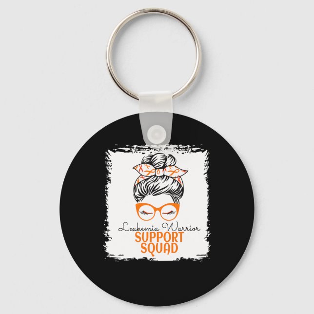 Chaveiro Mensagem de apoio à conscientização do guerreiro d (Frente)