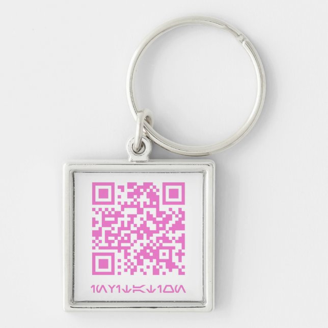 Chaveiro Mensagem de código QR para a data HOCO.b (Frente)