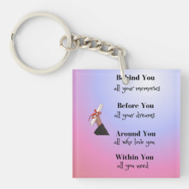 Chaveiro Mensagem de Graduação em um