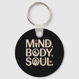 Chaveiro Mente, Corpo, Alma, Design, Lança de Meditação Yog