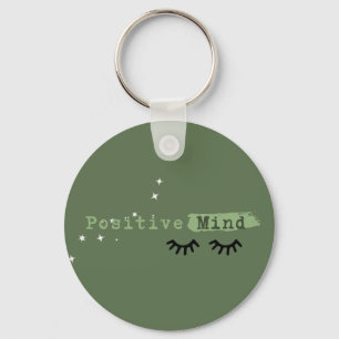 Chaveiro Mente Positiva - Anel de Chave Verde