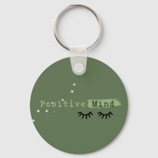 Chaveiro Mente Positiva - Anel de Chave Verde