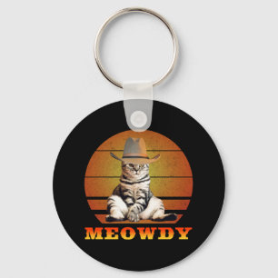 Chaveiro Meowdy Funny Cowboy Cat