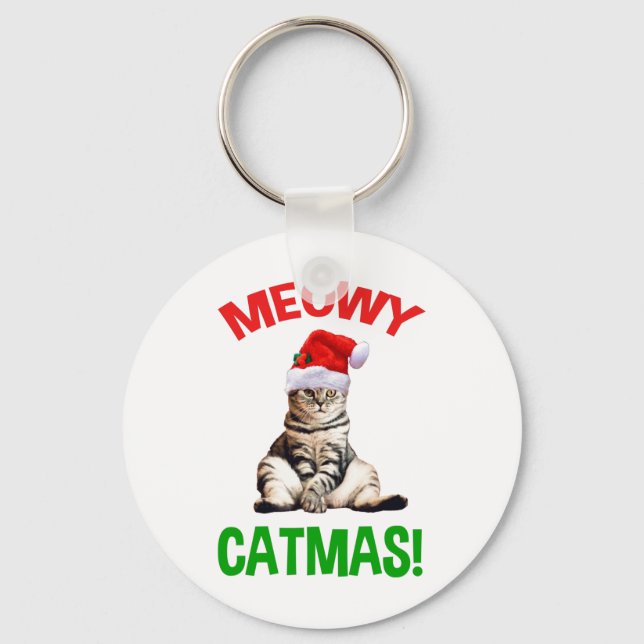 Chaveiro Meowy Catmas! (Frente)