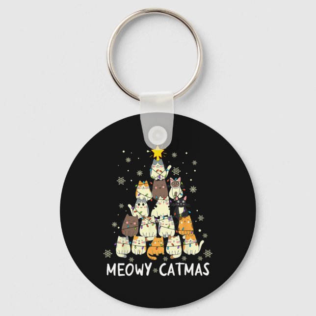Chaveiro Meowy Catmas Árvore de Natal Xmas Meninas Fu (Frente)