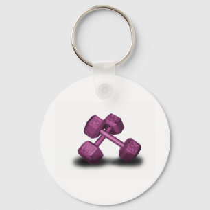 Chaveiro Mercadoria cor-de-rosa dos Dumbbells