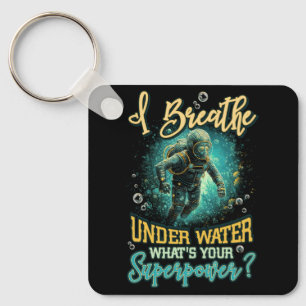 Chaveiro Mergulho Scuba I Respira debaixo do Oceano Água Su