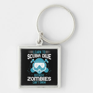 Chaveiro Mergulho - Zombies não podem aprender Natação a