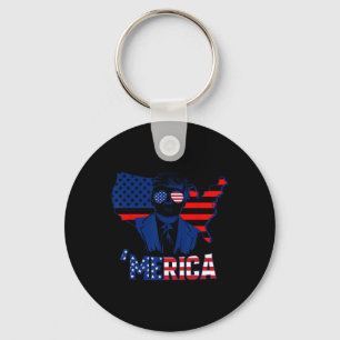 Chaveiro Merica Trump 4 De Julho Trump American Flag Men W