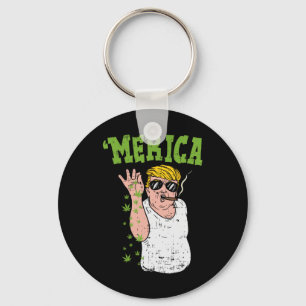 Chaveiro Merica Trump Bae Fumando Erva Engraçada Stoner Gif