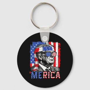 Chaveiro Merica Trump Feliz 4 De Julho Bandeira Americana E