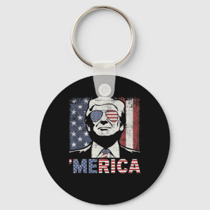 Chaveiro Merica Trump Happy 4 De Julho Bandeira Americana T