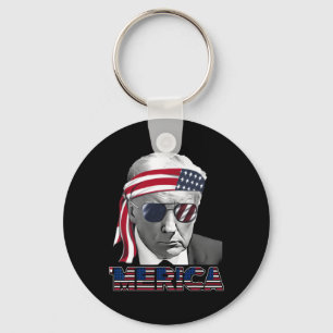 Chaveiro Merica Trump Happy 4 De Julho Bandeira Americana T