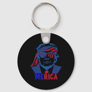 Chaveiro Merica Trump Happy 4 De Julho Bandeira Americana T