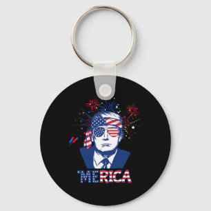 Chaveiro Merica Trump Happy 4 De Julho Bandeira Americana T