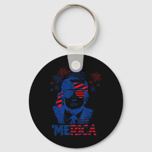 Chaveiro Merica Trump Happy 4 De Julho Bandeira Americana T