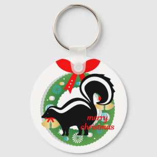 Chaveiro meritório skunk de natal