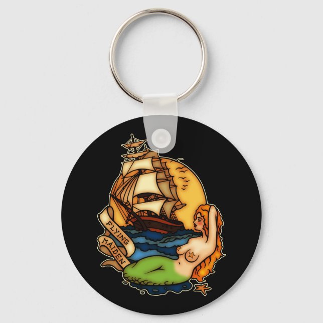 Chaveiro Mermaid and Pirate Ship (Frente)
