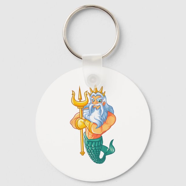 Chaveiro Mermaid Security Shirt _ Funny Merman Swimming Gif (Frente)