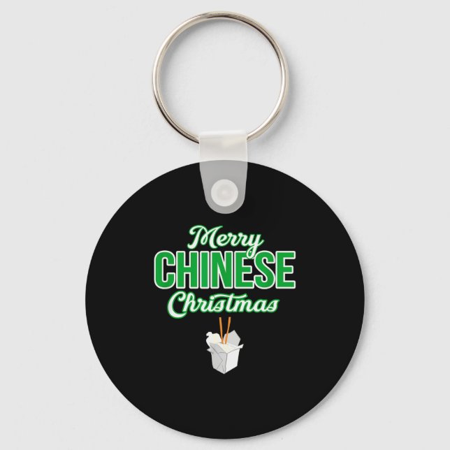 Chaveiro Merry Chinese Christmas Xmas Funny Restaurant Take (Frente)