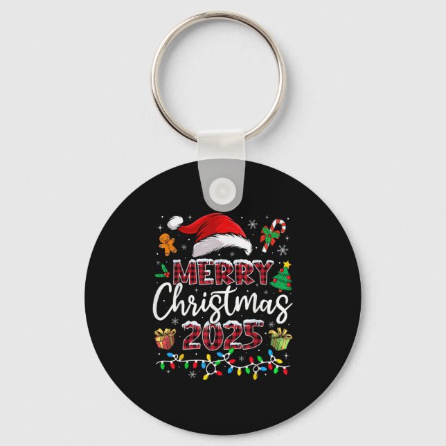 Chaveiro Merry Christmas 2025 Santa Elf Funny Family Matchi (Frente)