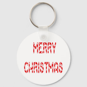 Chaveiro Merry Christmas Candy Cane Font