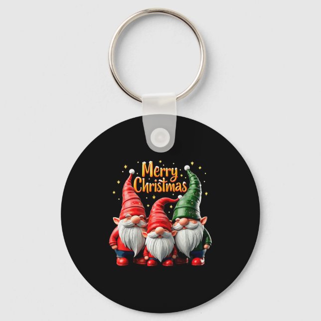 Chaveiro Merry Christmas Gnomes Cozy Winter Gatherings  (Frente)
