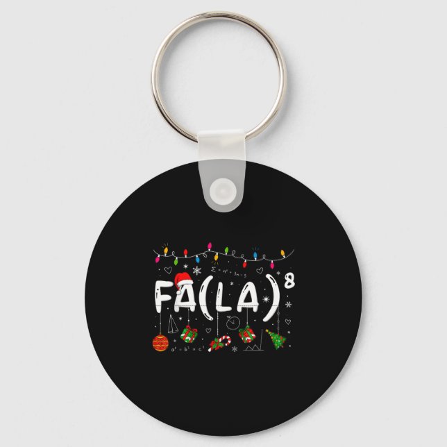 Chaveiro Merry Christmas Math Teacher Christmath For Men Wo (Frente)