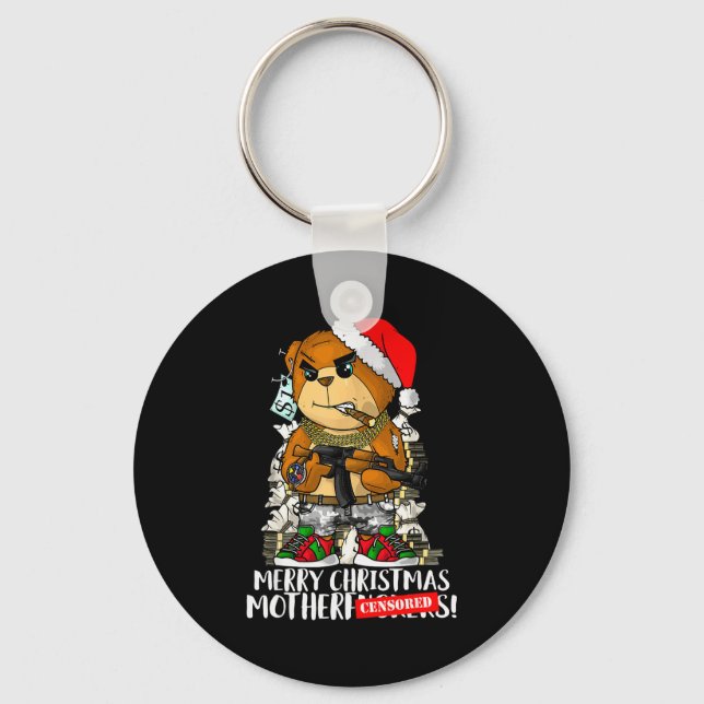 Chaveiro Merry Christmas Motherfker! Hip Hop Teddy Bear Xma (Frente)