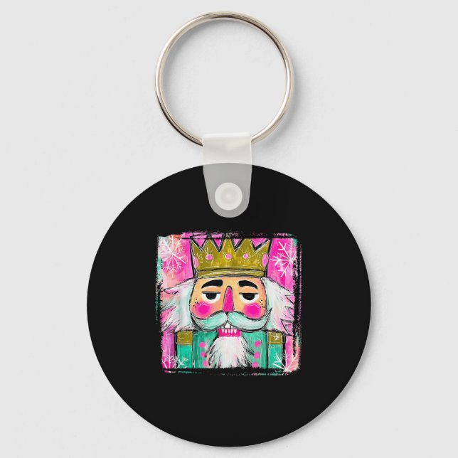 Chaveiro Merry Christmas Nutcracker Men Women Kids Xmas Paj (Frente)