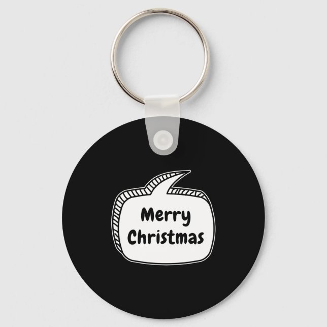 Chaveiro Merry Christmas Speech Bubble  (Frente)