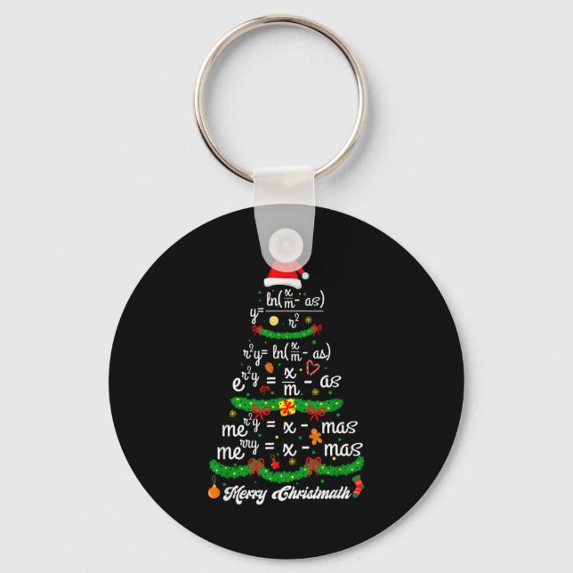 Chaveiro Merry Christmas Tree Math Teacher Xmas Tee Merry C (Frente)
