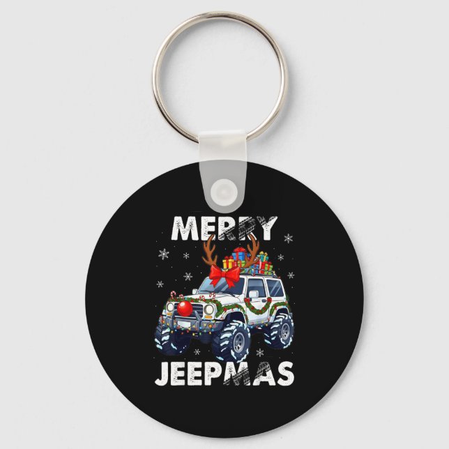 Chaveiro Merry Jeepmas Ugly Light Reindeer Christmas  (Frente)