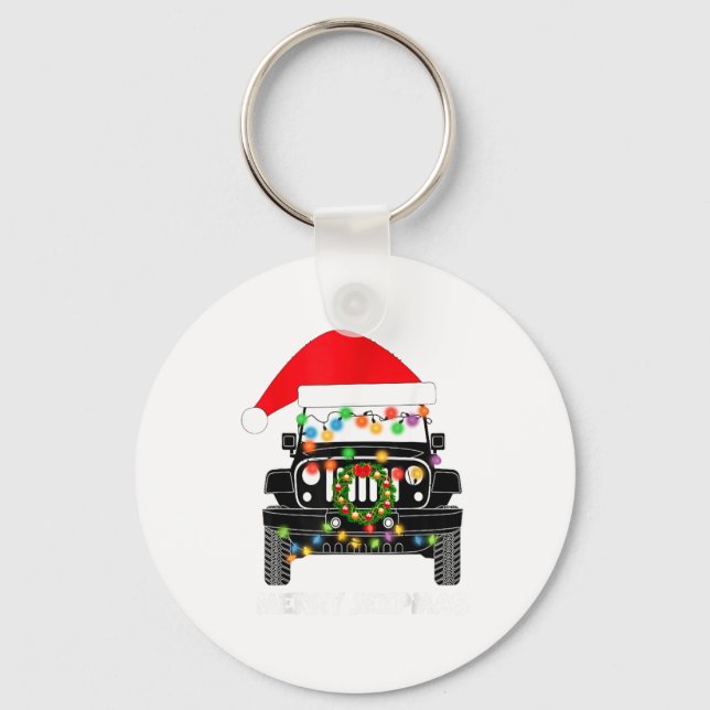 Chaveiro Merry Jeepmas Ugly Light Reindeer Christmas  (Frente)