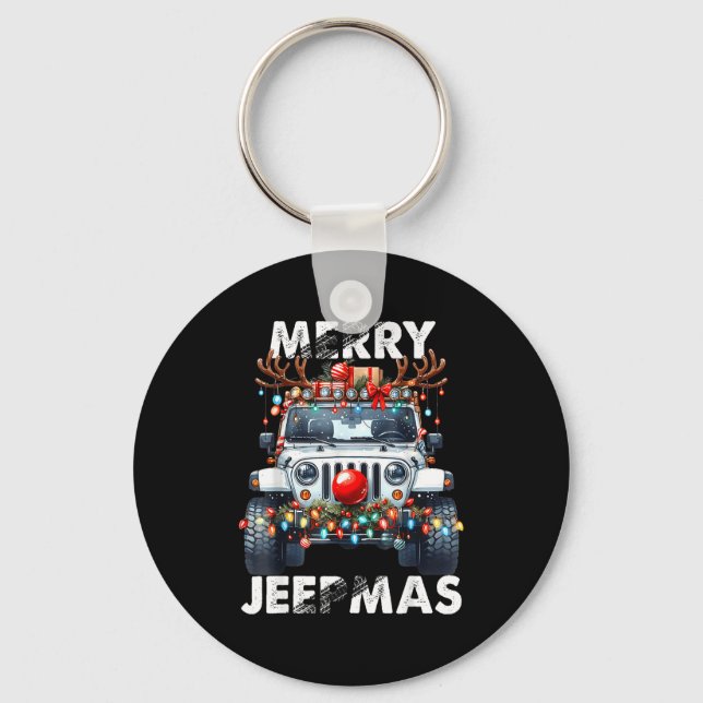 Chaveiro Merry Jeepmas Ugly Light Reindeer Christmas  (Frente)