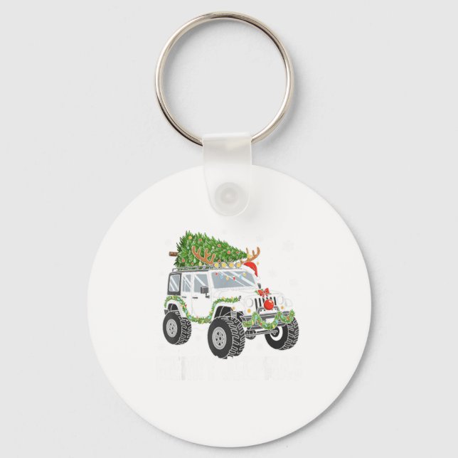 Chaveiro Merry Jeepmas Ugly Light Reindeer Christmas Funny  (Frente)