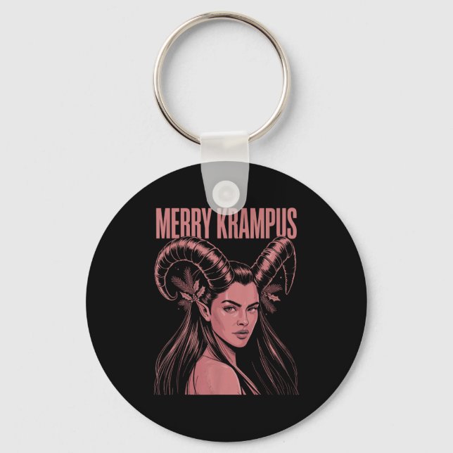 Chaveiro Merry Krampus Ironic Lilith Christmas Dark Feminin (Frente)