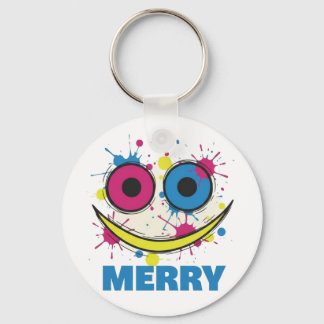 Chaveiro Merry Pop: Colorful & Playful Modern Art Christmas