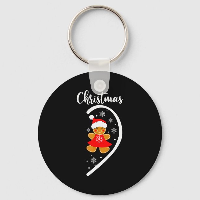 Chaveiro Merry Xmas Matching Christmas Pajama Black Crew Ne (Frente)