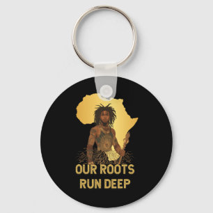 Chaveiro Mês da História Afro-Americana Raízes Africanas Sã