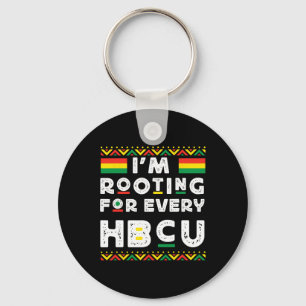 Chaveiro Mês da História Negra da Hbcu Eu Estou Torcendo Po